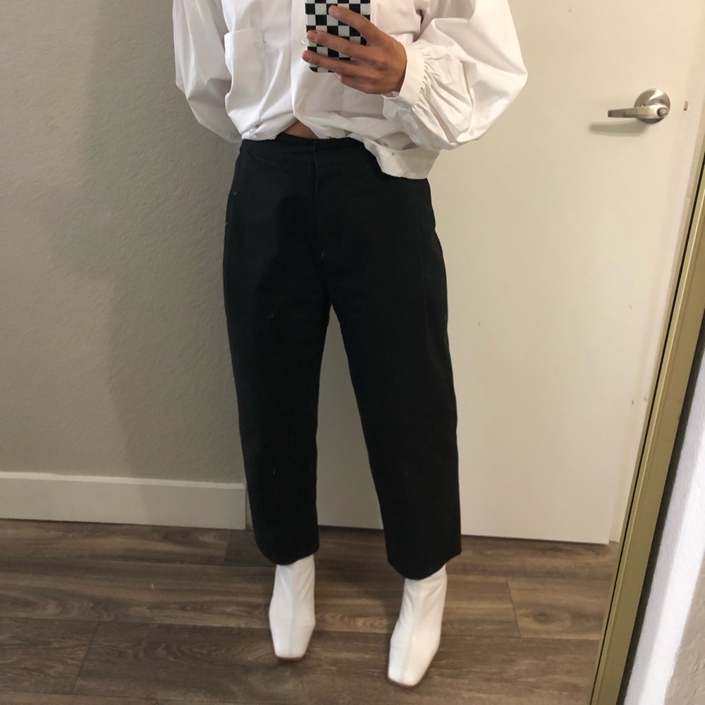 AMOMENTO Garconne Pants in Black Cotton
